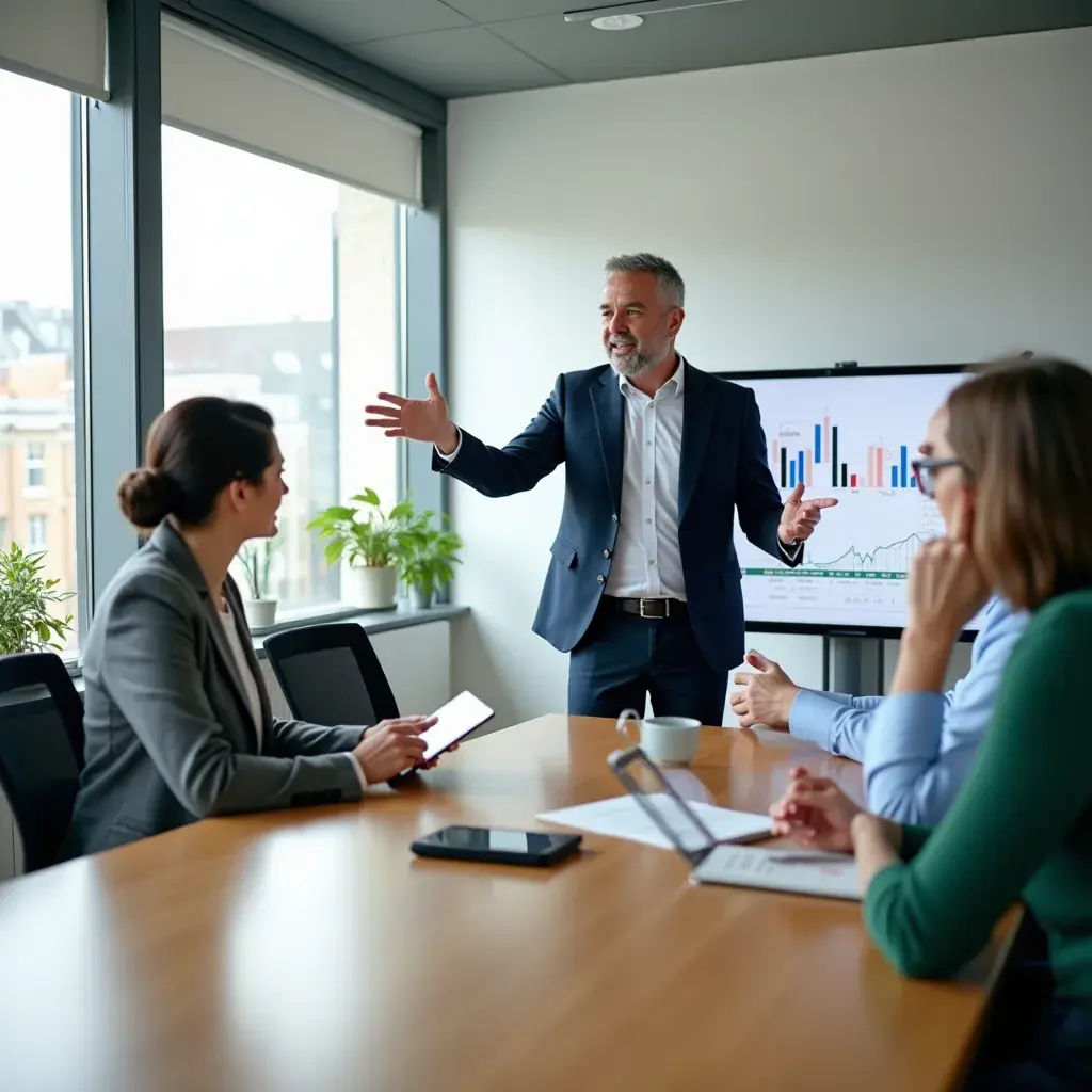 Portrait d'un consultant souriant lors d'une séance de conseils.