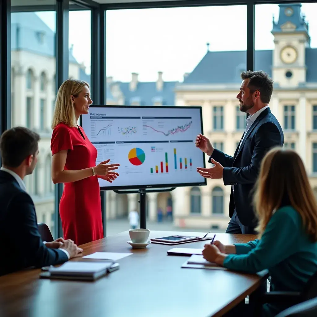 Tableau rempli d'idées et de solutions pour l'organisation d'entreprise.